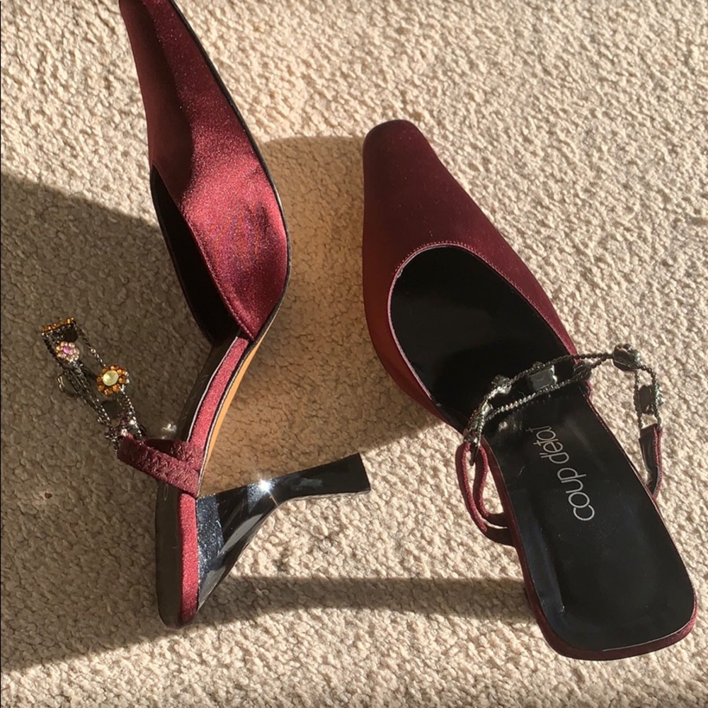 Coup D’etat Burgundy Heels